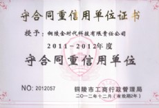 2011-2012年度守合同重信用单位